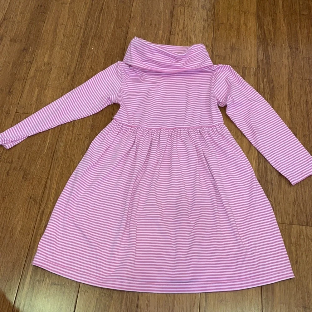 Peggy Green cowl neck hot pink and pale pink striped dress size 10-12 NWOT